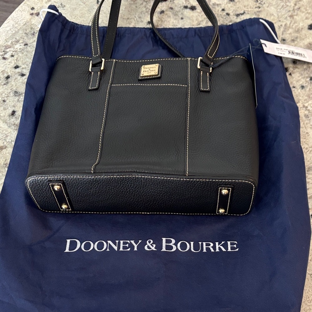 Dooney & Bourke Black Pebble Leather Tote